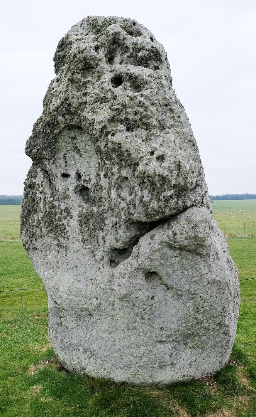 The Heel Stone standing outside the main circle at Stonehenge